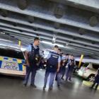 Police swarmed the vehicle at Onehunga Dress Smart shopping centre after a pursuit across...
