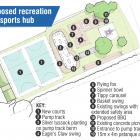 A landscape plan of the proposed Millers Flat recreation and sports hub being promoted by Teviot...