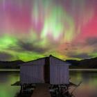 Another aurora is visible over Hoopers Inlet, on Otago Peninsula, on Sunday night. Photo: Brendon...