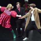John McGlashan College students (from left) Glenn Ericsson, Tim Stevens and Harper Milne perform...