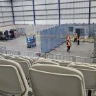 A special glass court has been transported from Christchurch for the tournament. PHOTO: CONNOR...