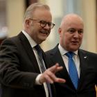 Australian Prime Minister Anthony Albanese (left) and New Zealand counterpart Christopher Luxon....
