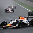 Liam Lawson of Racing Bulls competes at the Spa-Francorchamps Circuit in Stavelot, Liege province...