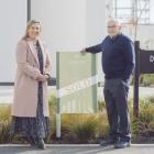 Sarah Powell and Gerard Callaghan outside his newly bought Harlow lifestyle villa. Photo: Supplied