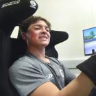 Motorsport athlete Blake Dowdall, 18, of Palmerston North, drives in a simulator during the Elite...