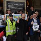 Southern MPs Scott Willis (Green Party), Mark Patterson (NZ First) and Rachel Brooking (Labour)...