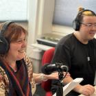 Otago Institute for the Arts and Sciences’ Dr Barbara Anderson (left) and OAR FM operations...