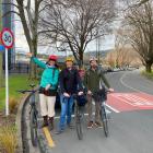 Spokes Dunedin committee members (from left) Heike Cebulla, Dr Nathan Kershaw, and John Parker...