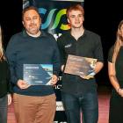At last year’s awards evening were (from left) Eden Wilson of Jobbortunities, Jarrod Lodge of...