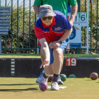 Sam Broughton playing bowls in Burnside on Saturday. PHOTO: GEOFF SLOAN