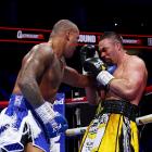 Fabio Wardley TKOs Joseph Parker during their bout at The O2 Arena in London. Photo: Getty Images