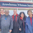 Celebrating the grand opening of Arowhenua Whanau Services health clinic are (from left) Elly...