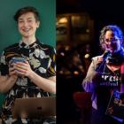 Wandering Arrowtown this Saturday are poets, from left, Liz Breslin, Bethany Rogers, Laura...