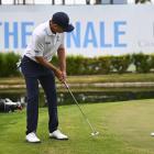 New Zealand’s Steven Alker putts on the 18th green during the Charles Schwab Cup tournament in...