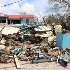 Damaged buildings along the shore after Hurricane Melissa made landfall, in Treasure Beach, Saint...