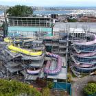 The Moana Pool hydroslides are being given a new coat of paint ahead of a mid-December reopening....