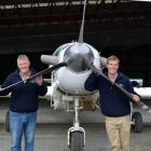 Otago Airspread co-owners Des Neill and his son Ryan Neill at Gore Airfield. PHOTO: SRL FILES