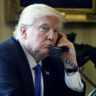 Donald Trump, hard at work peacemaking. PHOTO: REUTERS