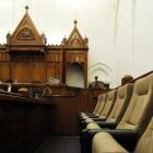 The jury box in the High Court at Dunedin. Photo: Gerard O'Brien
