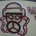 The man spray-painted this tag everywhere, police said. Photo: supplied/ NZ Police
