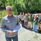 Kevin Marlow with the group of stakeholders who signed an MOU late last year. PHOTO: GUY WILLIAMS
