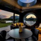This ‘boat house’ overlooking Willow Pond boasts circular picture windows.