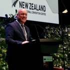 Prime Minister Christopher Luxon delivering his State of the Nation address. Photo: RNZ