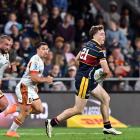 Highlander Adam Lennox looks to pass the ball against the Chiefs last weekend. He'll swap the No...