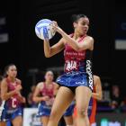 Steel midcourter Serine Daunakamakama looks to get the ball away during the ANZ Premiership game...