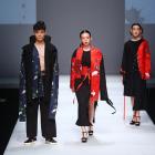 Chinese jacket, coat and trouser shapes, layering and colour were referenced in this College of...