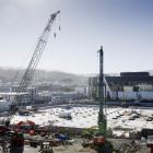 The concrete slab for the Dunedin Hospital inpatient building, completed earlier this month....