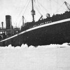 Sir James Clark Ross, the mother ship, stuck fast in ice during the recent whaling trip. — Otago...