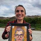 Adam Portraiture Prize 2026 finalist Marion Vialade-Worch with her Self-portrait - Day 27.