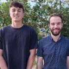 Otago Polytechnic master of architecture students Hudson Ross (left) and Ryno von Wielligh. PHOTO...