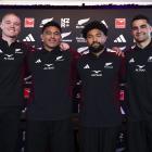 New All Blacks caps (from left) Anton Segner, Xavier Numia, Fehi Fineanganofo and Josh Moorby...