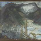 Anna Caselberg (née Woollaston, 1942-2004), Mihiwhaka [sic] Hills, 3a, 1980, oil on board:...
