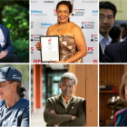 Clockwise from top left: Peter Boshier, Beatrice Faumuinā, Barry Soper, Suzie Bates, Reuben...