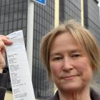 Alison Baker finds it hard to believe she received a parking ticket last Sunday given the sign...