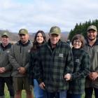 At the Limehills Polled Herefords 47th annual bull sale in Millers Flat are (from left) farm...
