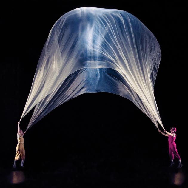 The show uses air sculptures built in collaboration with Daniel Wurtzel and animated by an array...