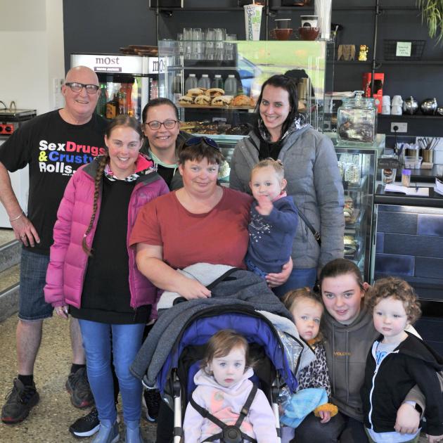 Having their final Tuesday get together at Crusty Corner in North East Valley are (back row from...