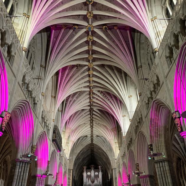 Exeter cathedral dates from 1050 AD.