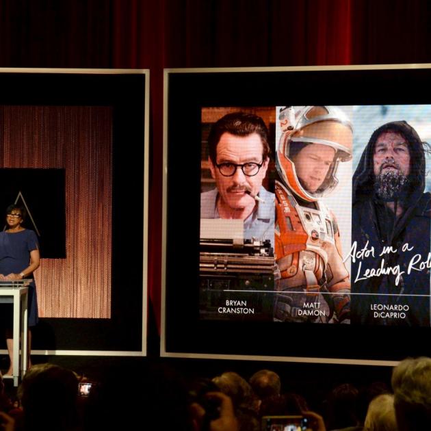 Cheryl Boone Isaacs announces the nominees for best actor for this year's Oscars. Photo: Reuters 