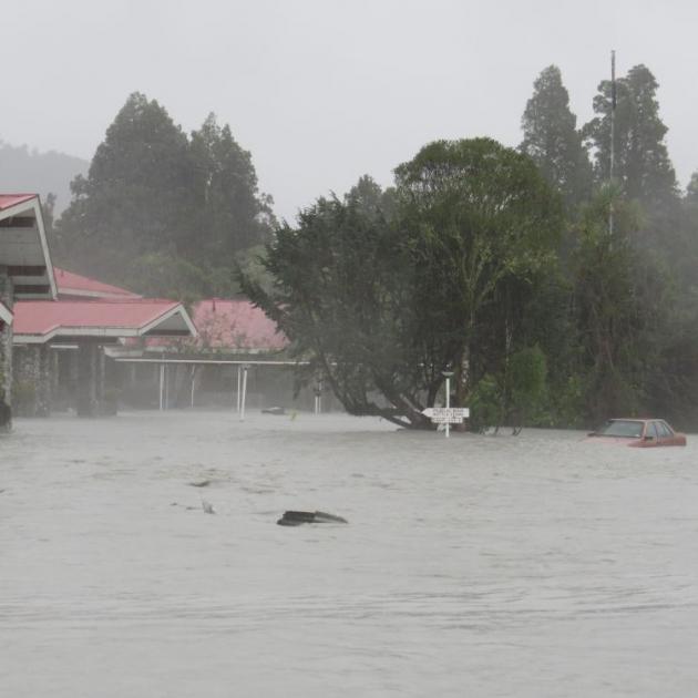 The Scenic Hotel had up to 2m of fast flowing water running through it. Photo: Greymouth Star