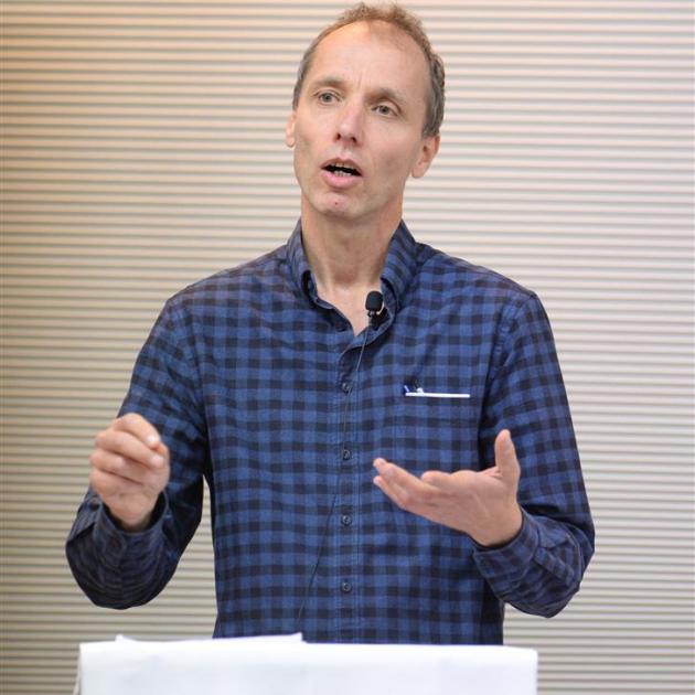 Nicky Hager at the University of Otago campus yesterday. Photo: Linda Robertson