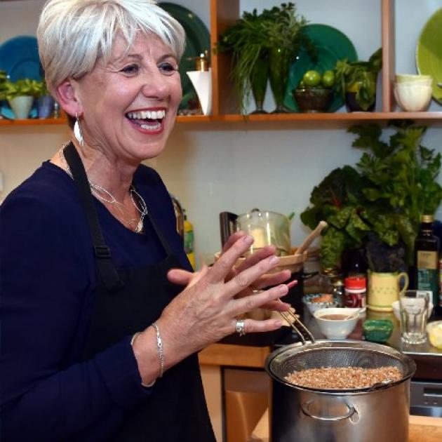 Judith Cullen says she wanted to show good, healthy home cooking with heaps of flavour was not about a flash kitchen. Photo: Peter McIntosh