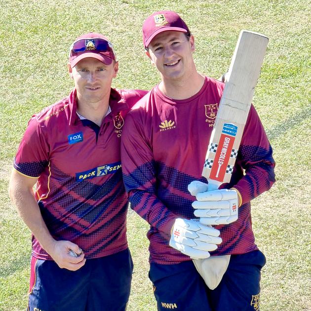 Burnside player-coach Carl Huyser (left) and captain Matt Hay will be defending the two-day and...