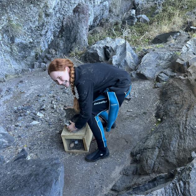 Lucy Butterfield will use her STEM award prize money to buy more traps to protect little blue...