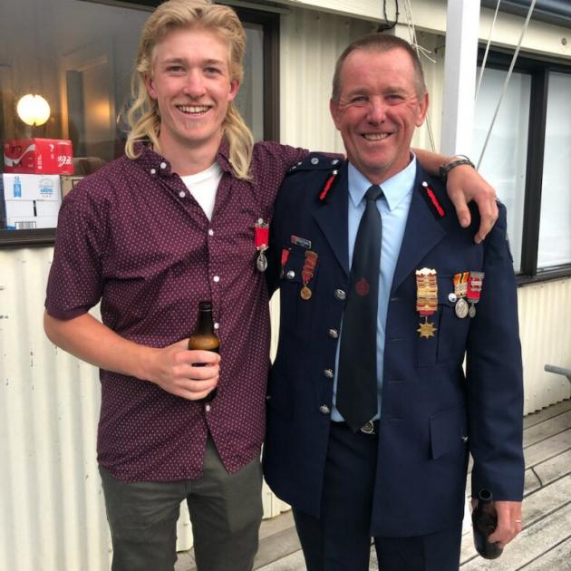 Mark Thomson and his son Blake who just finished his degree in outdoor education and...