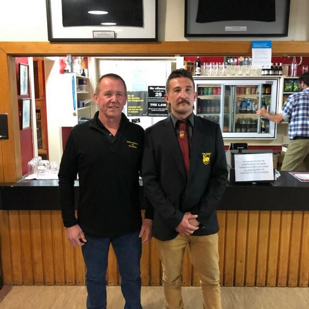 Mark Thomson and his son Ryan when he received his 50th game blazer for Banks Peninsula. Mark is...